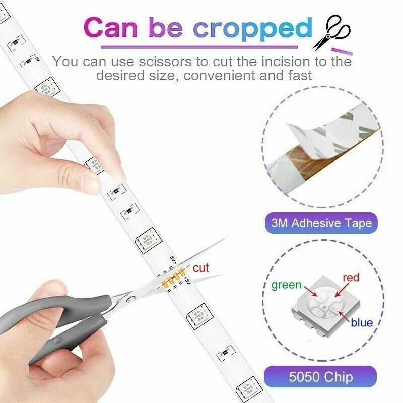 LED Strip Bluetooth Remote Lights TV Back Lights For Bad Room