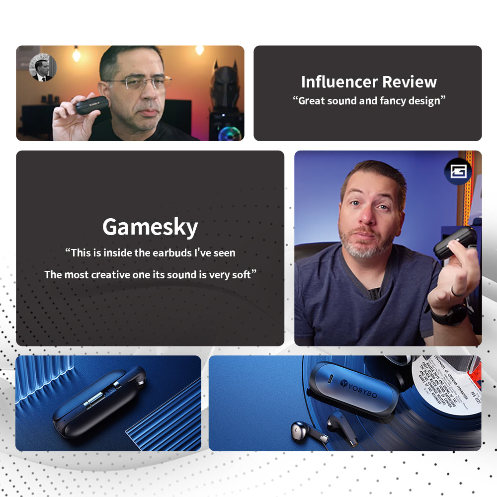 Bluetooth Headset - High Sound Quality Wireless Binaural Mini In-ear Sports Noise Cancellation