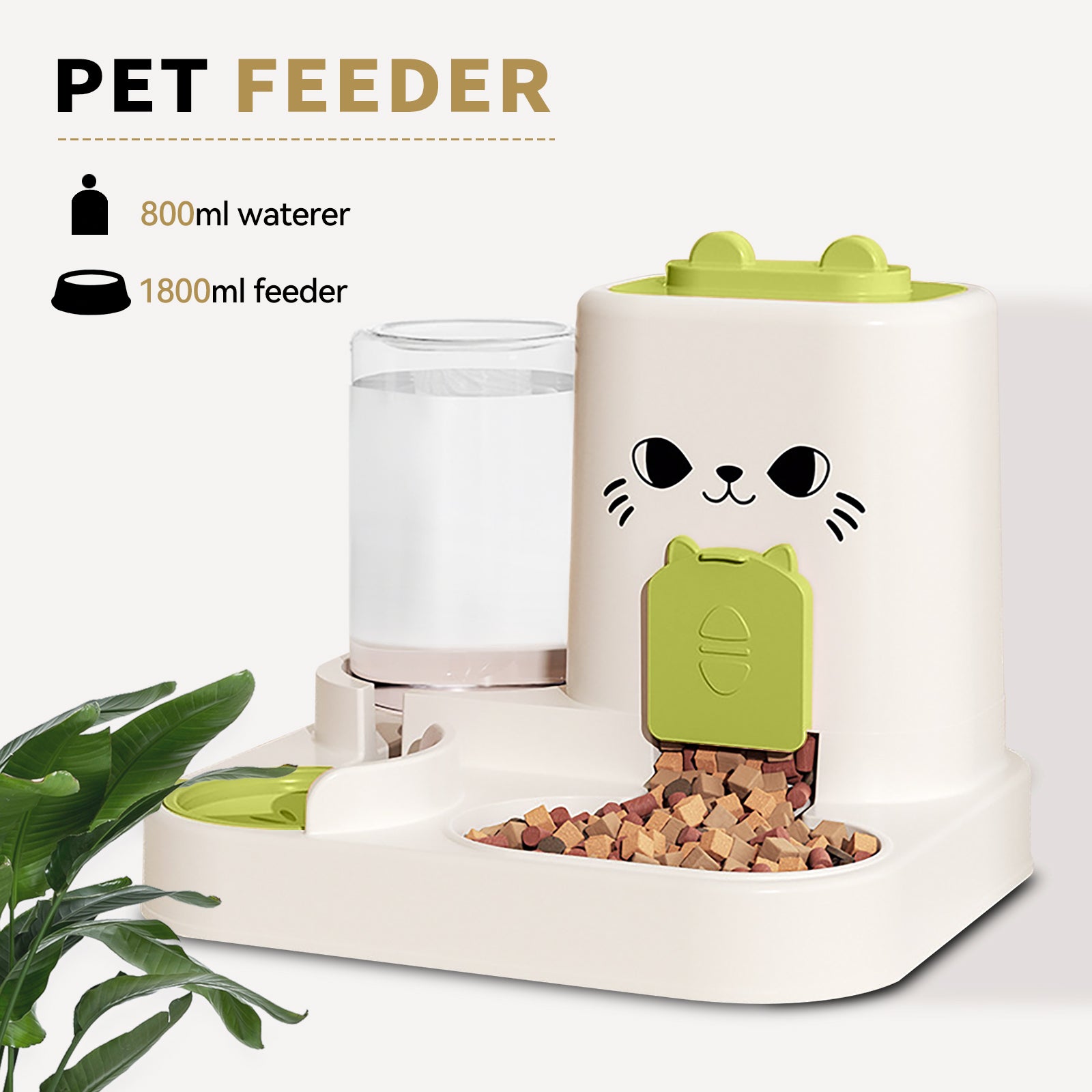 2-in-1 Automatic Cat Feeder And Water Dispenser