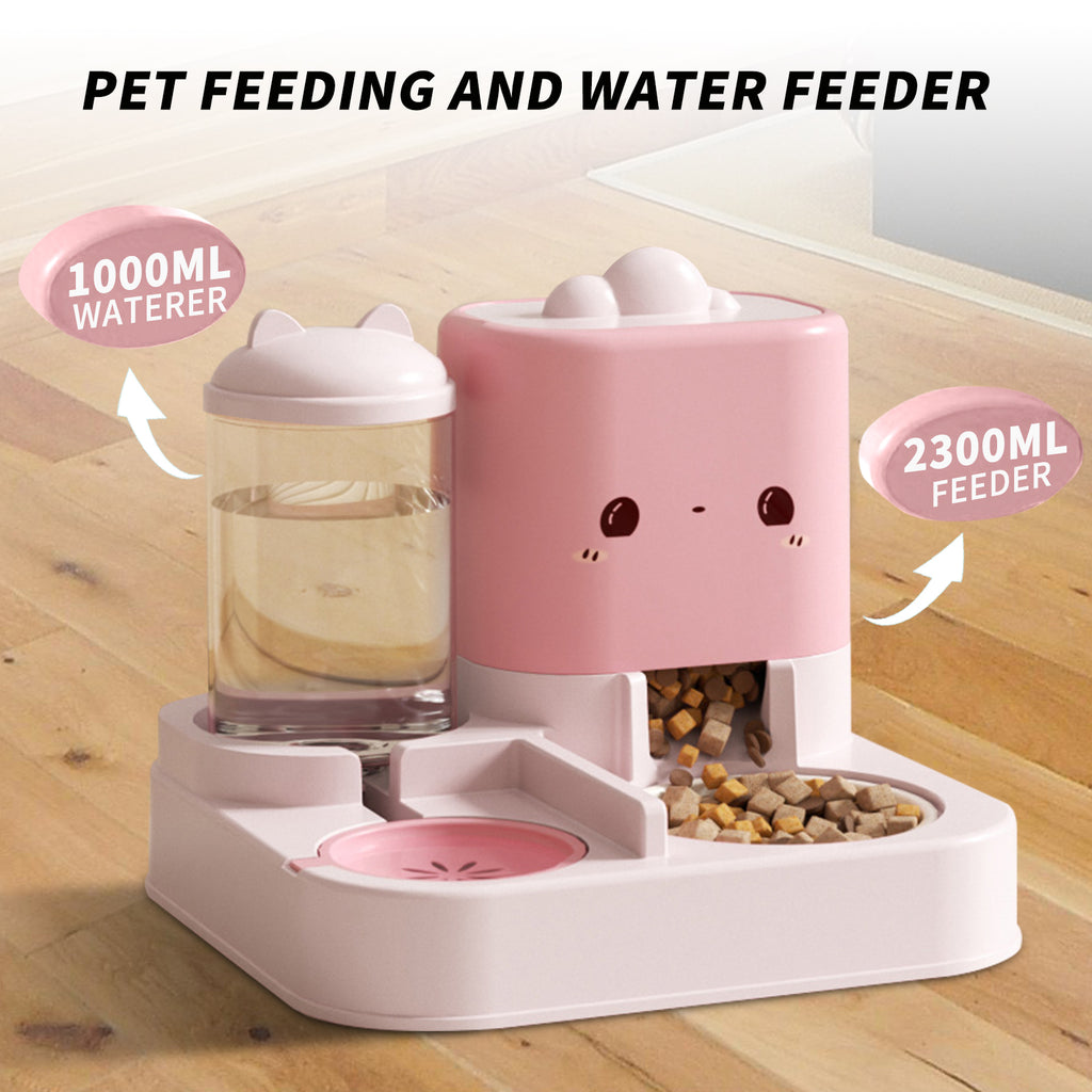 1 Piece Cartoon Cloud Cat Ear Feeding And Water Feeding Integrated Cat And Dog
