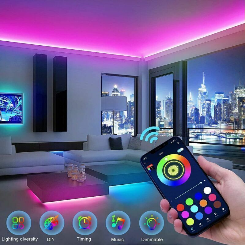LED Strip Bluetooth Remote Lights TV Back Lights For Bad Room