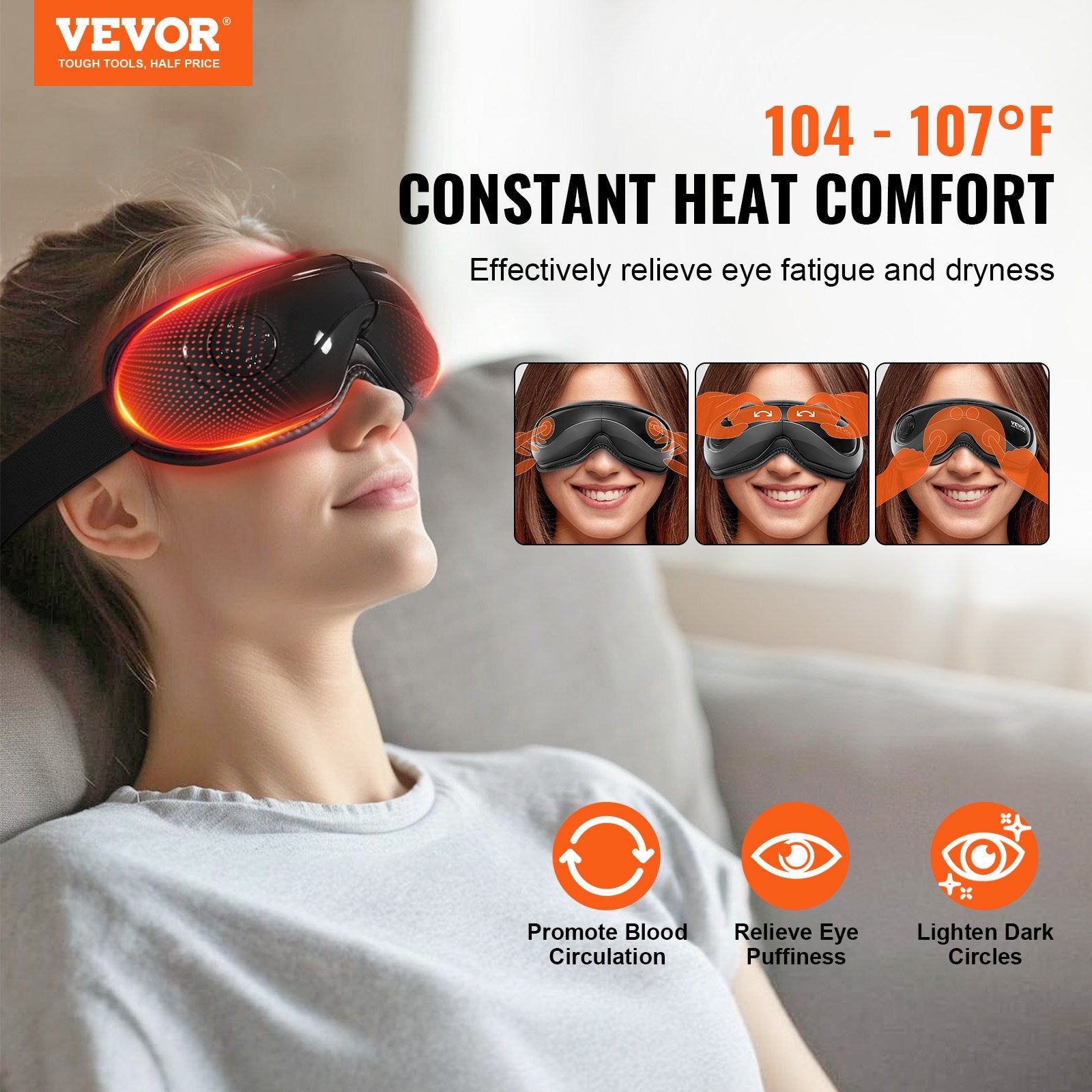 VEVOR Eye Massager With Heat & Remote Eye Care