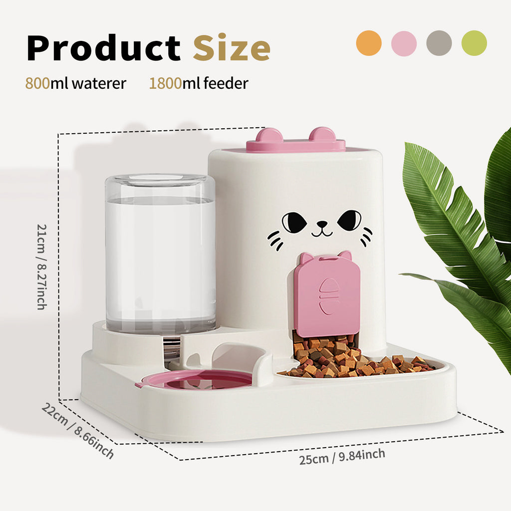 2-in-1 Automatic Cat Feeder And Water Dispenser