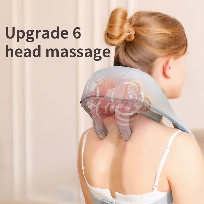 Electric Neck & Shoulder Massager with Adjustable Kneading and Strap Control